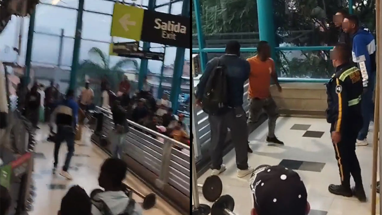 VIDEO. A los golpes se fueron varios hombres en la estación Santo Domingo del Metro