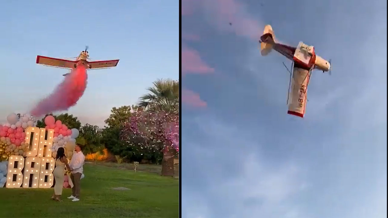 En medio de un Baby Shower la avioneta que anuncio el sexo del bebe se estrello contra el piso