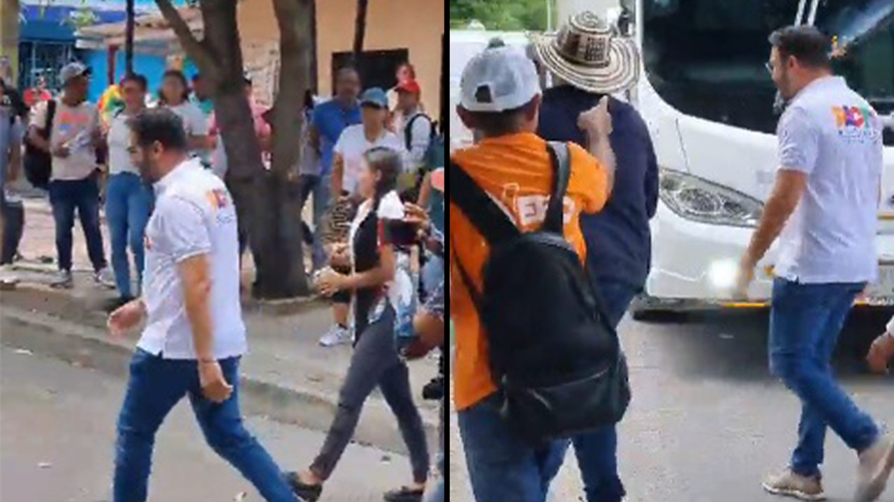 Chiflaron a Agmeth Escaf en plena marcha en Barranquilla