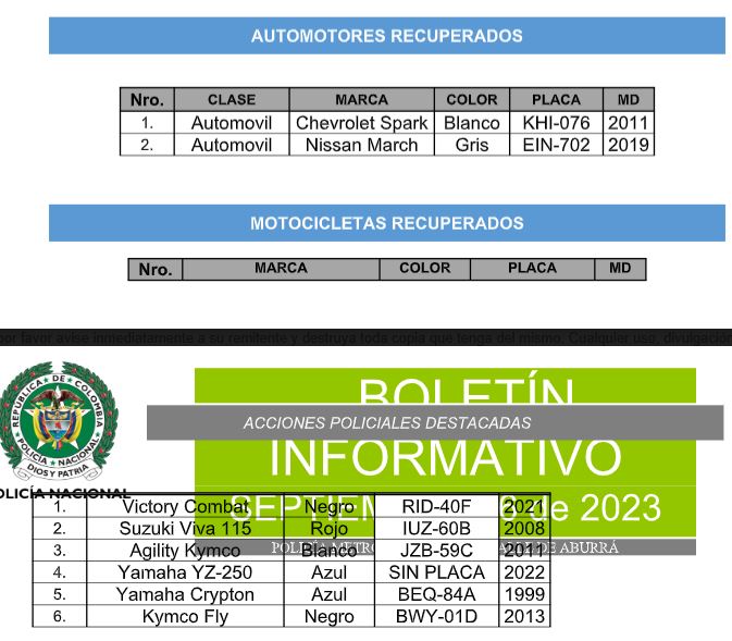 Recuperan automotores