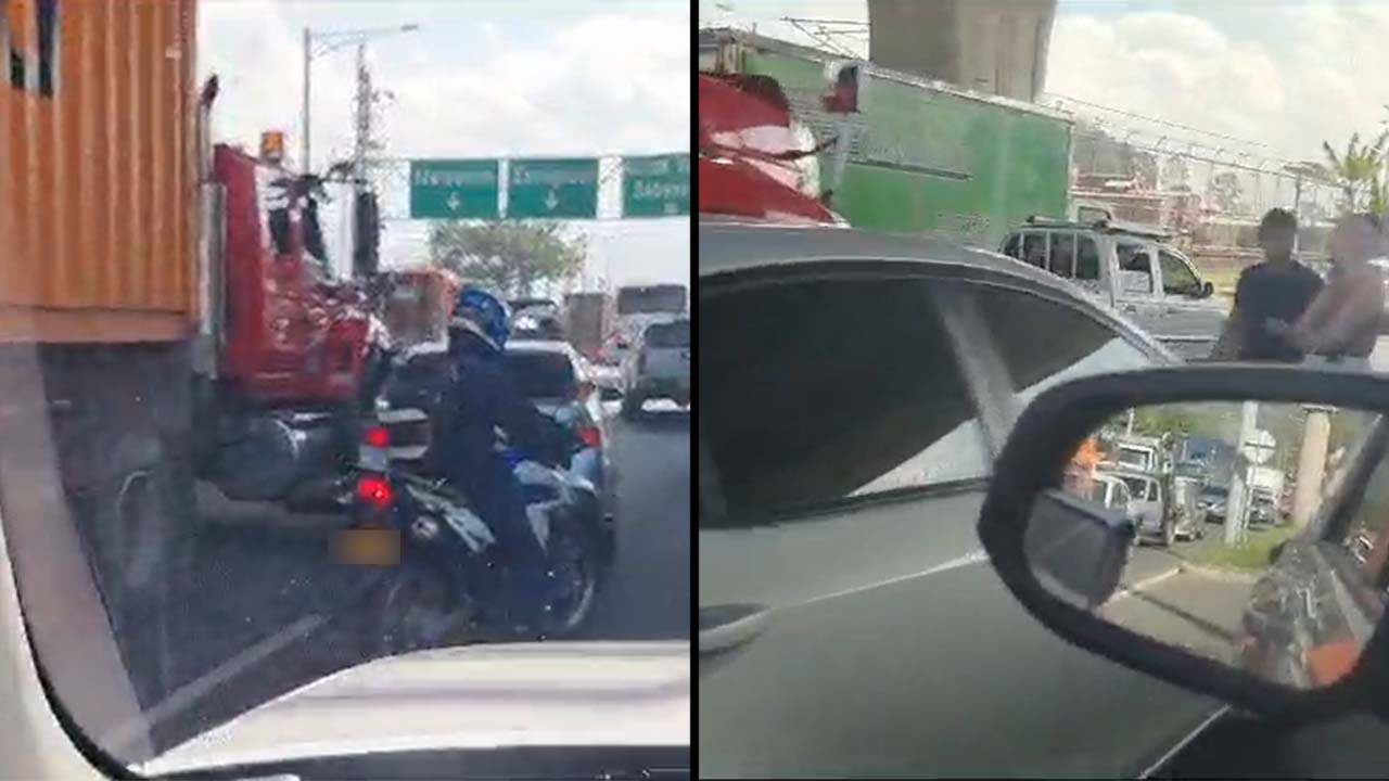 VIDEO. Tremendo trancón armaron, choque entre tractomula y particular en Av. Regional a la altura de Sabaneta