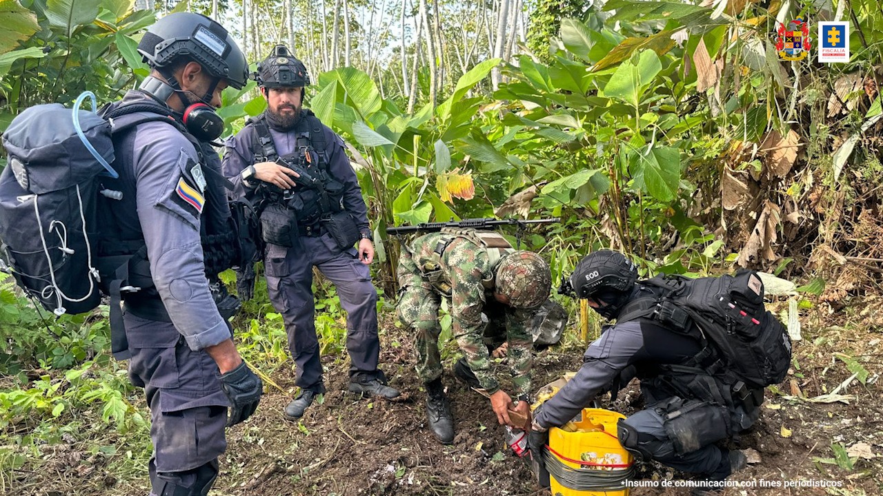 Autoridades ubicaron y destruyeron material explosivo encontrado en zona rural de Nariño