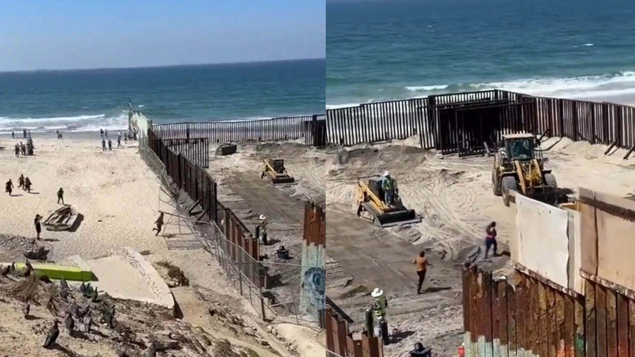 En VIDEO quedó registrado el momento en varios migrantes cruzó el muro para ingresar Estados Unidos