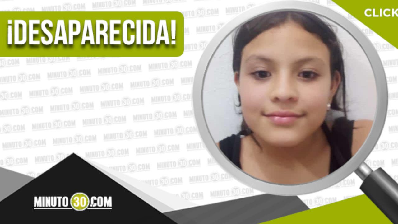 Isabella Piedrahita Gómez de 11 años se encuentra desaparecida