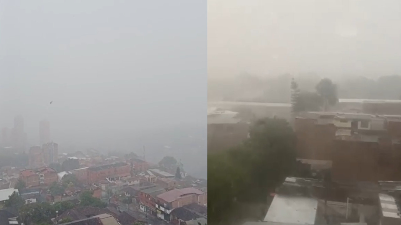 VIDEO. Llueve durísimo para el sur de Valle de Aburrá