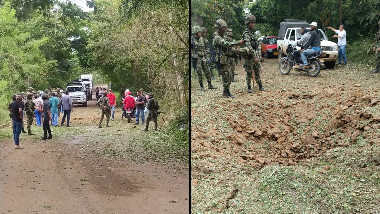 un artefacto explosivo fue detonado en vía rural de Turbo Antioquia