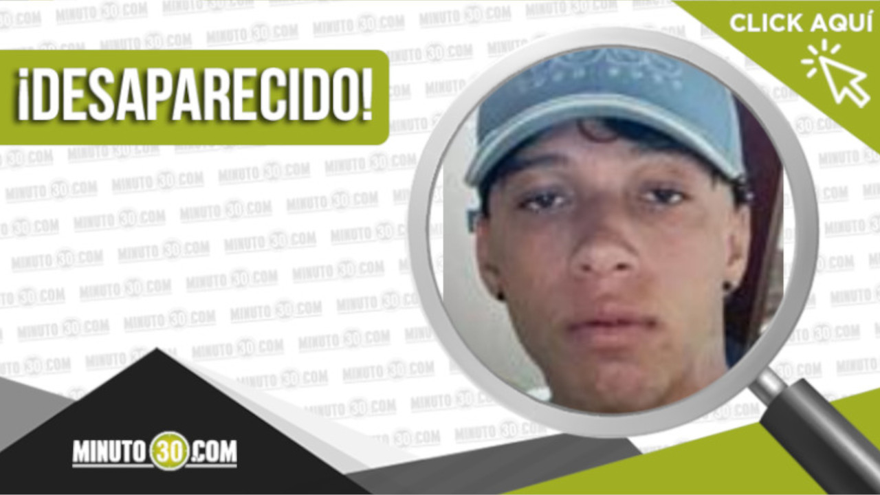 ¿Lo ha visto? Busca a Luis Mario Toro Rendón, de 18 años