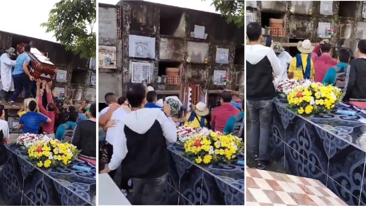 Desafortunado incidente, ataúd se cayó y se abrió en pleno funeral