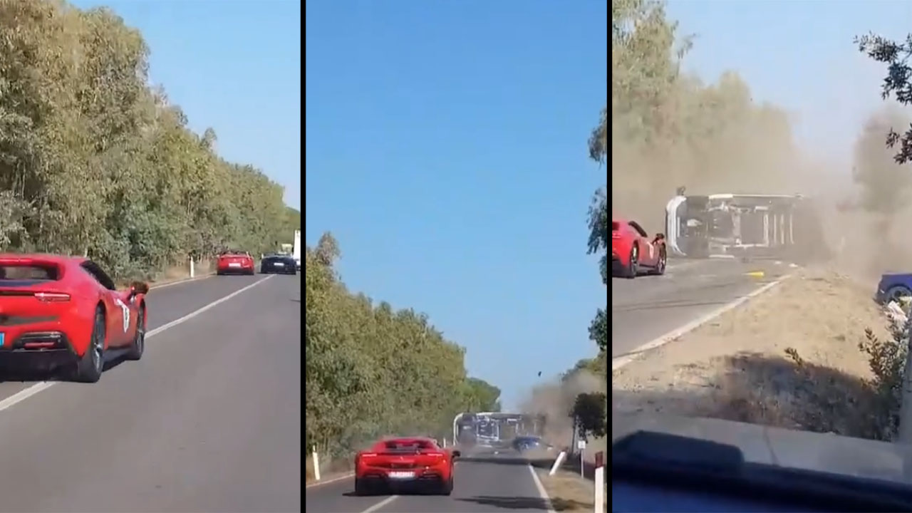 Dos lujosos vehículos deportivos chocaron, pareja murió