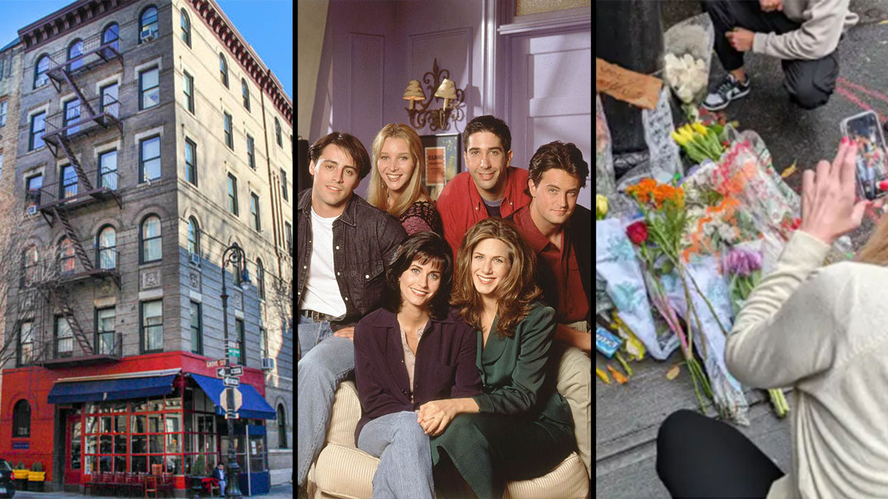 VIDEO: Edificio de la Serie Friends santuario de flores por Matthew Perry