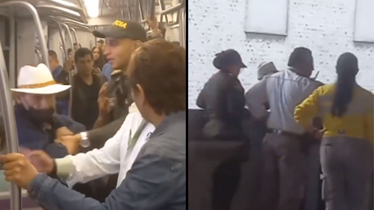 adulto mayor fue sacado del Metro de Medellín por pedir limosna