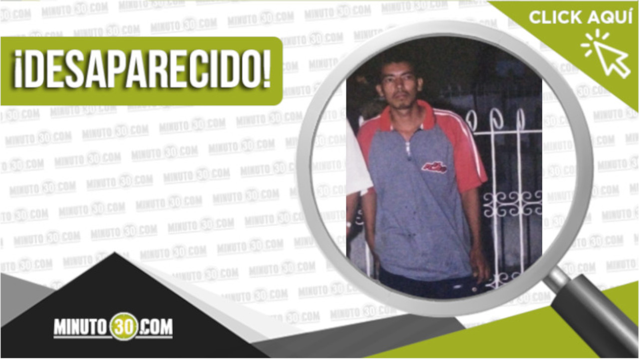 Jhon Adolfo Carmona Gutiérrez está desaparecido