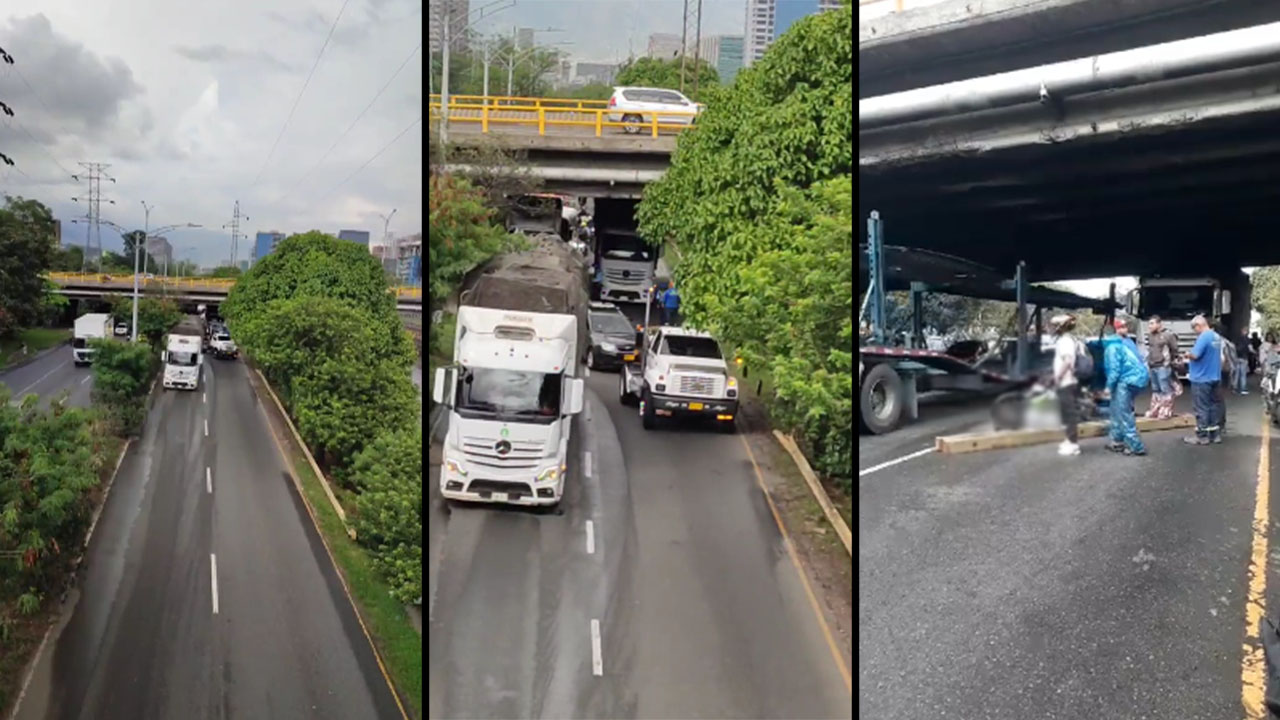VIDEO. Movilidad reducida en la Autopista Sur, a la altura del la 10, por motocicleta tendido en suelo