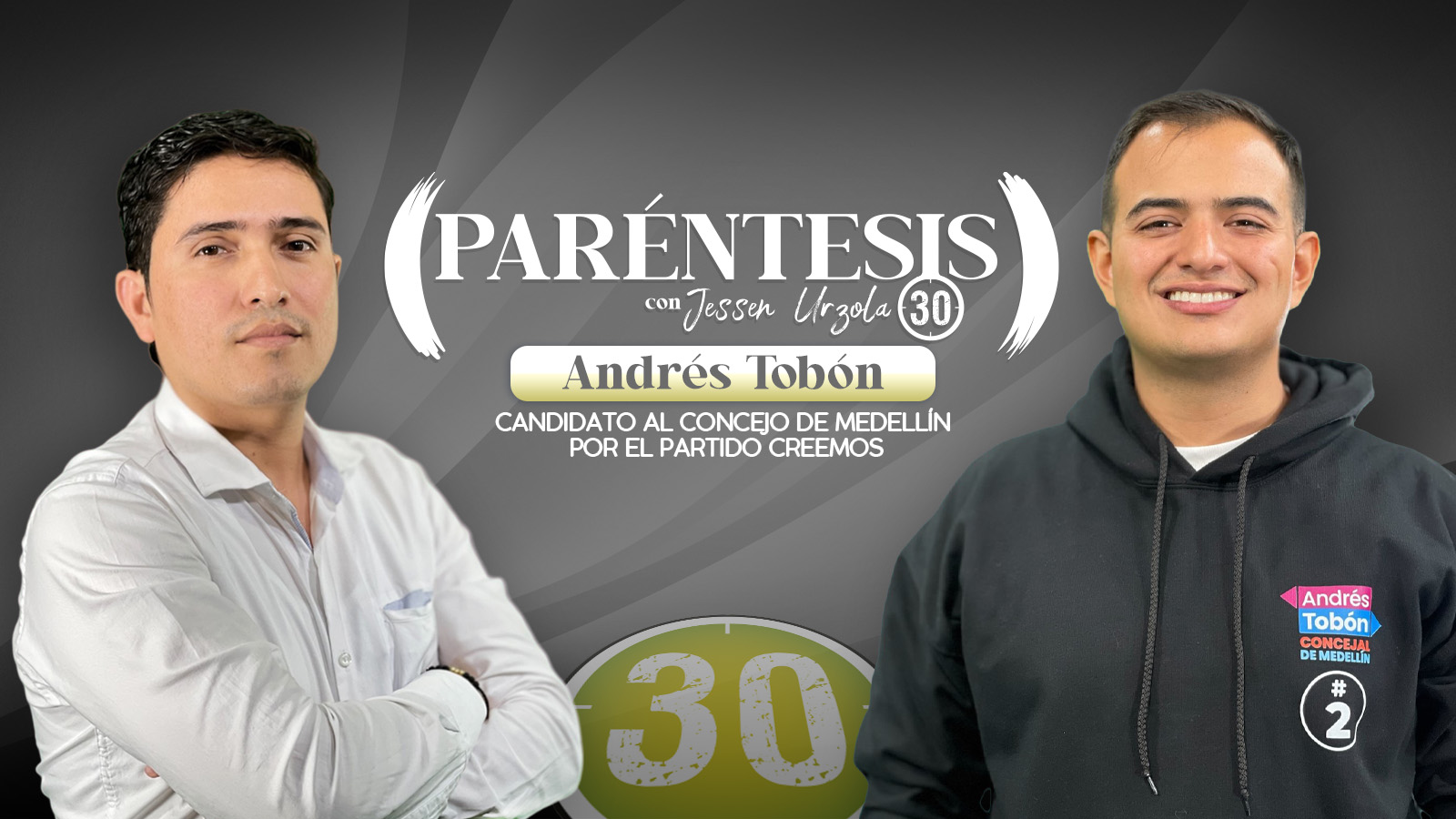 Andrés Tobón, el #2 de Creemos en el tarjetón para el Concejo de Medellín