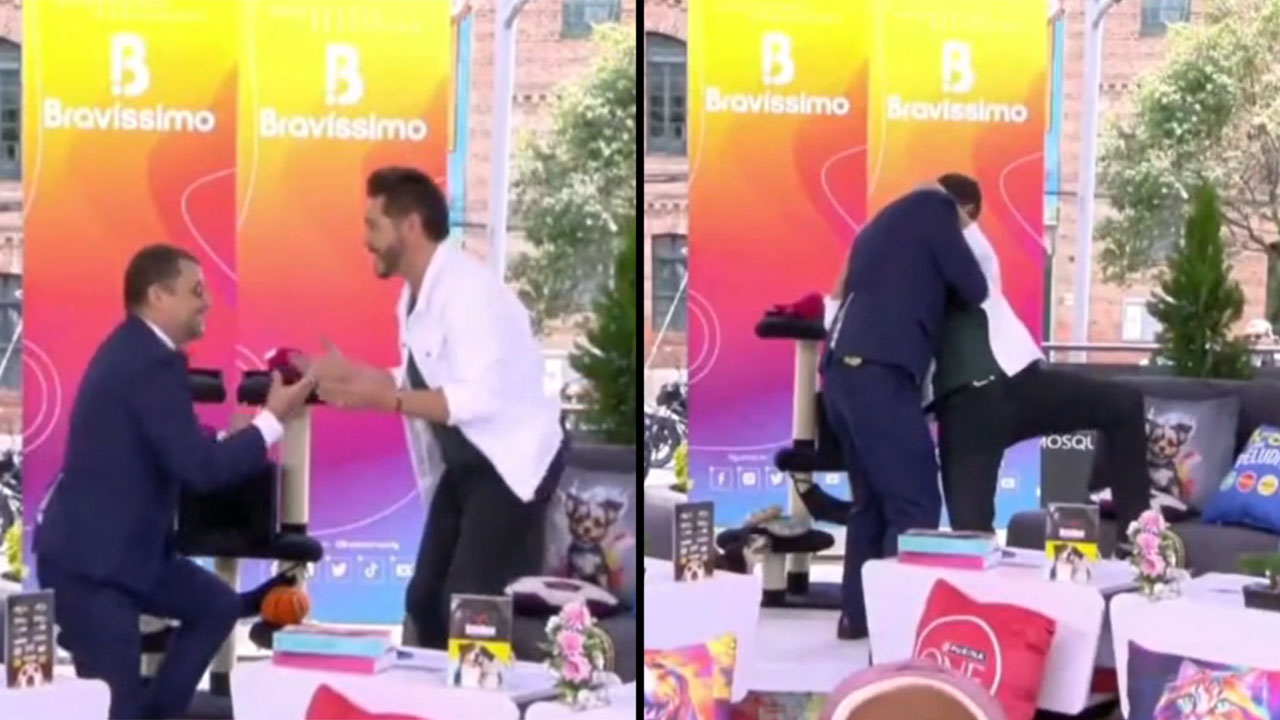 Quiero besarte Marcelo Cezán y Rafa Taibo se besaron en un programa en vivo