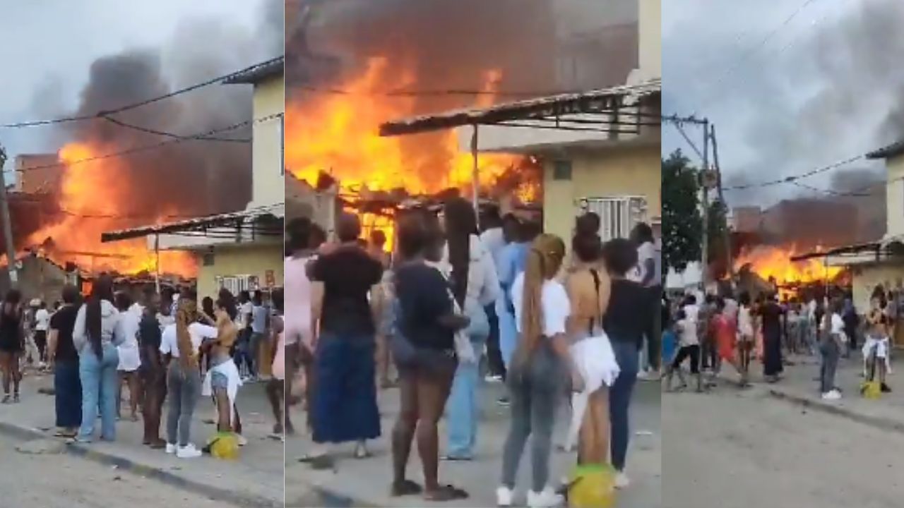 Una persona y un perrito quedaron sin vida en voraz incendio en Cali