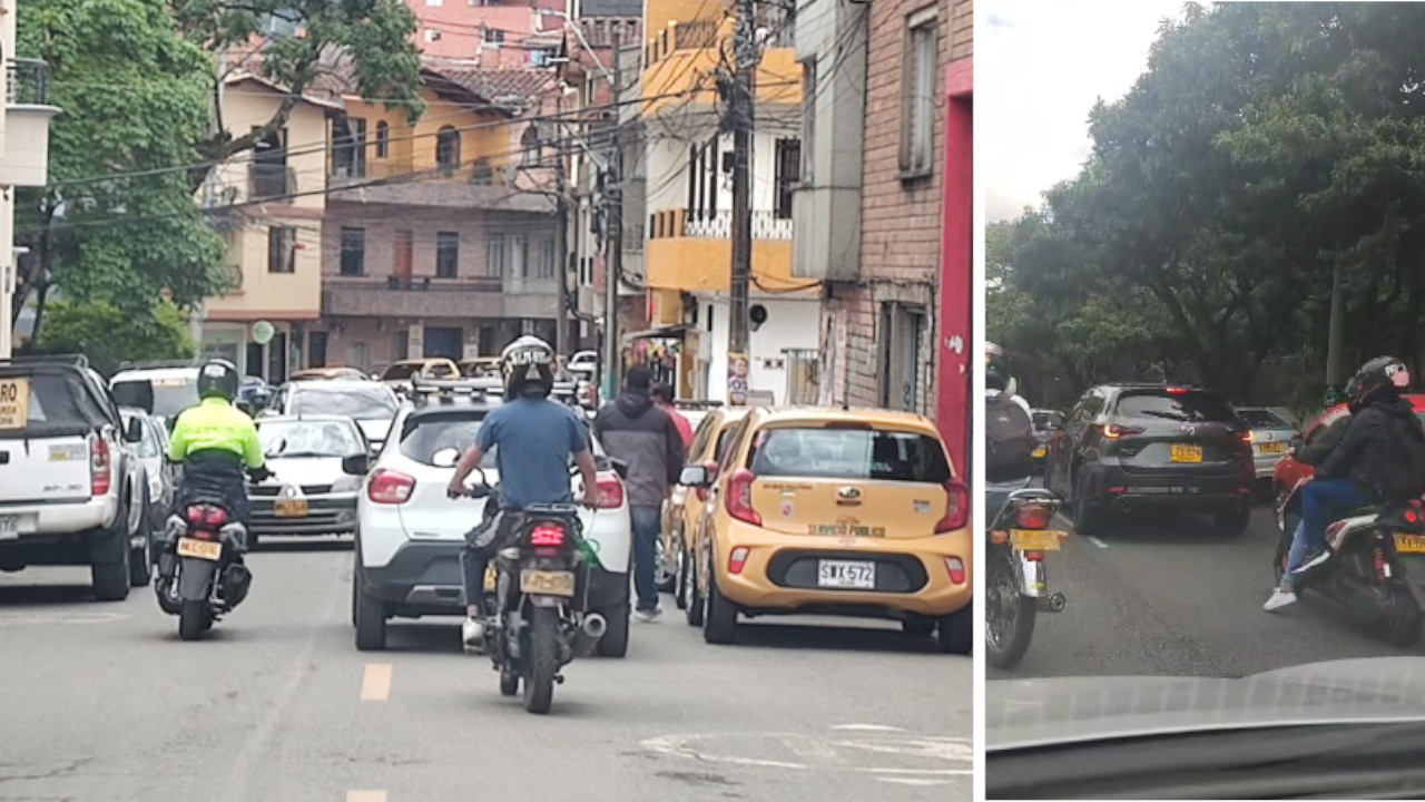 Vías repletas de carros mal parqueados en jornada electoral en Medellín