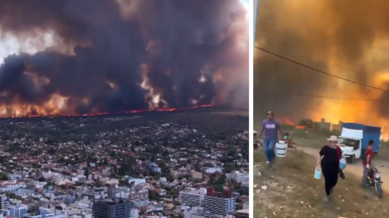 Voraz incendio en Argentina amenaza a viviendas y arrasa con miles de hectáreas