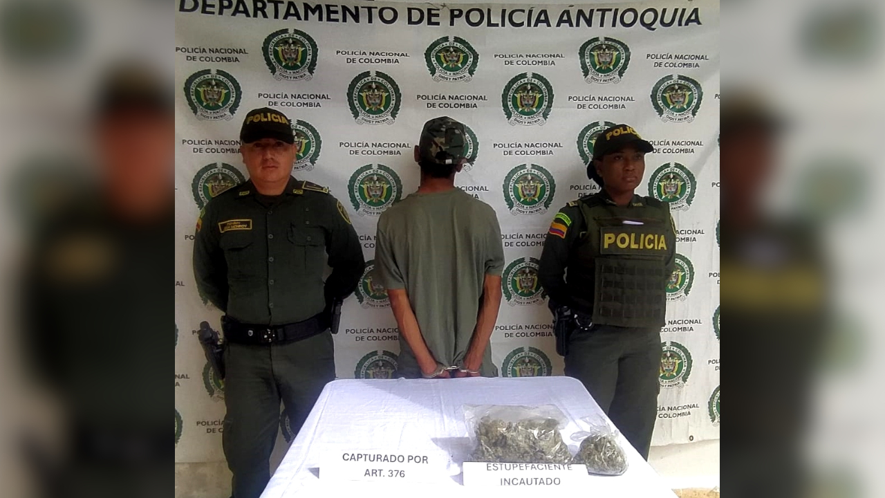 Por andar con drogas capturaron a hombres y mujeres en Antioquia