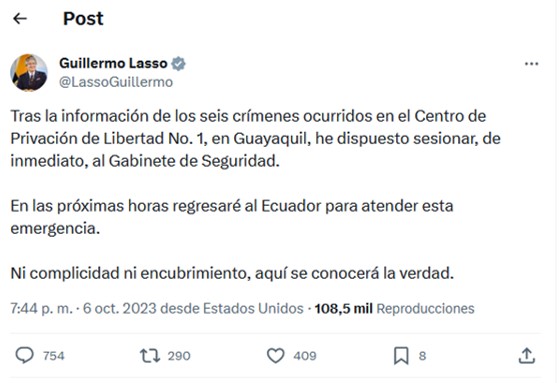 guillermo lasso confirma muerte colombianos
