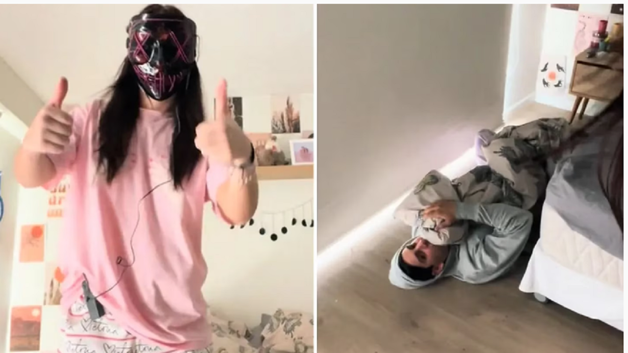 VIDEO.'Pobre hombre': Mujer le pega tremendo susto al novio y se vuelve viral