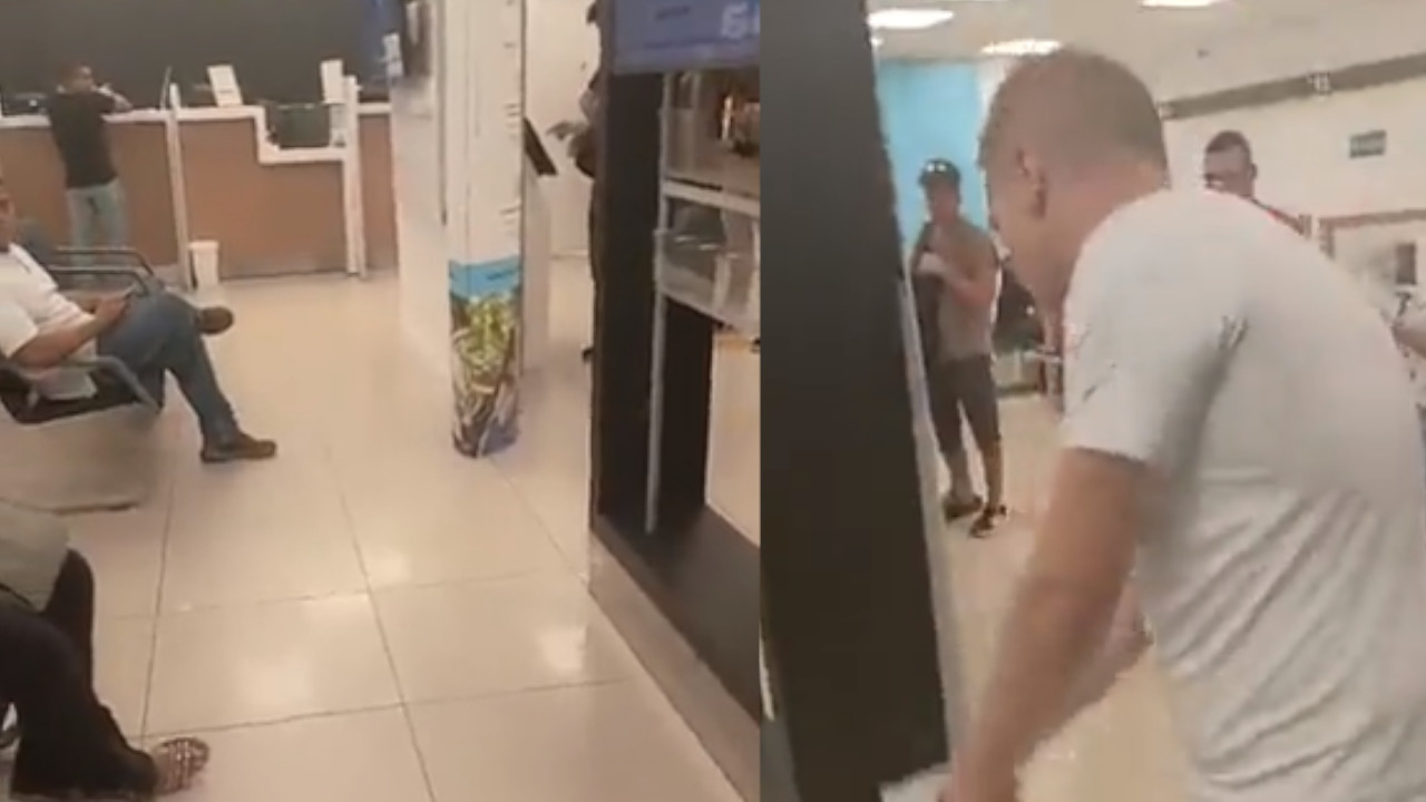 VIDEO. 'Que inseguridad': Un hombre que salió de una entidad bancaria fue atacado por fleteros en Medellín
