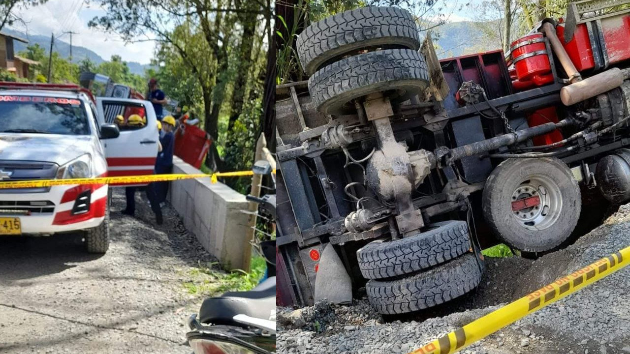 FOTOS de un grave accidente en el sector minas de Amagá con persona fallecida