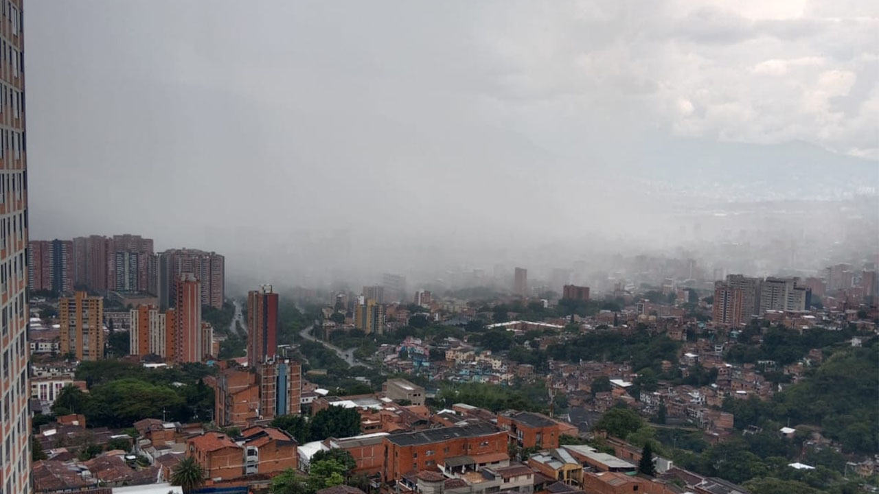 Que aguacero cae sobre municipios del norte del Valle de Aburrá