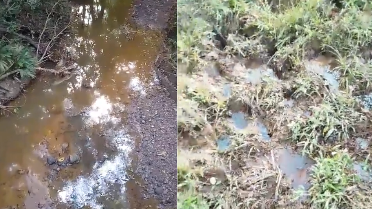 Derrame de crudo en la quebrada La Loca, Santander