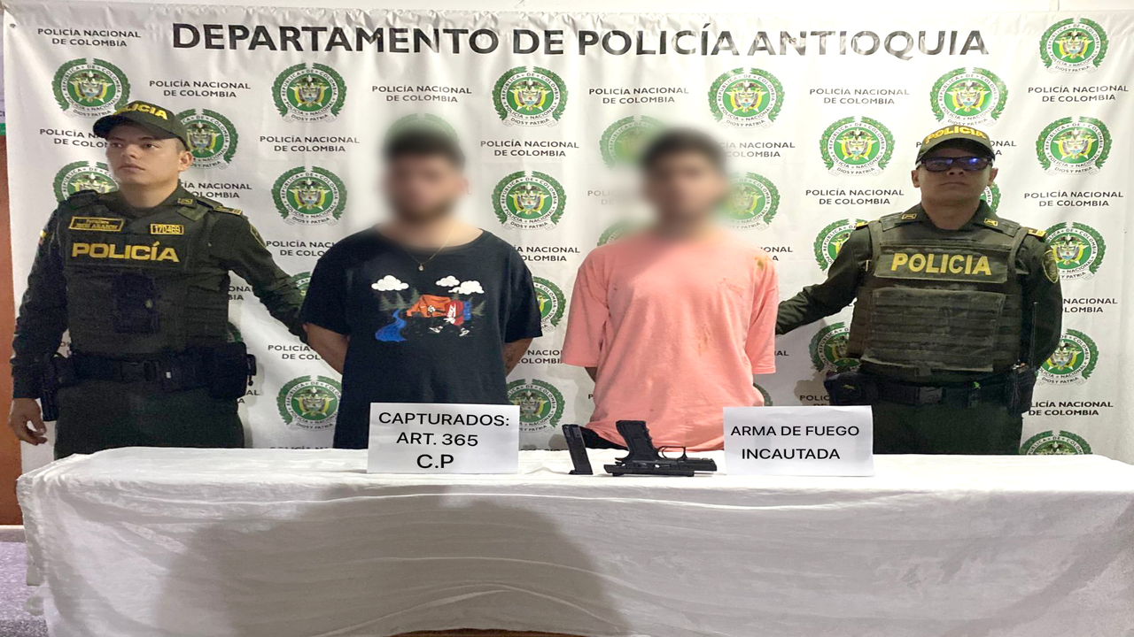 FOTOS. Por homicidios y porte de armas capturaron a varios en los municipios de Antioquia