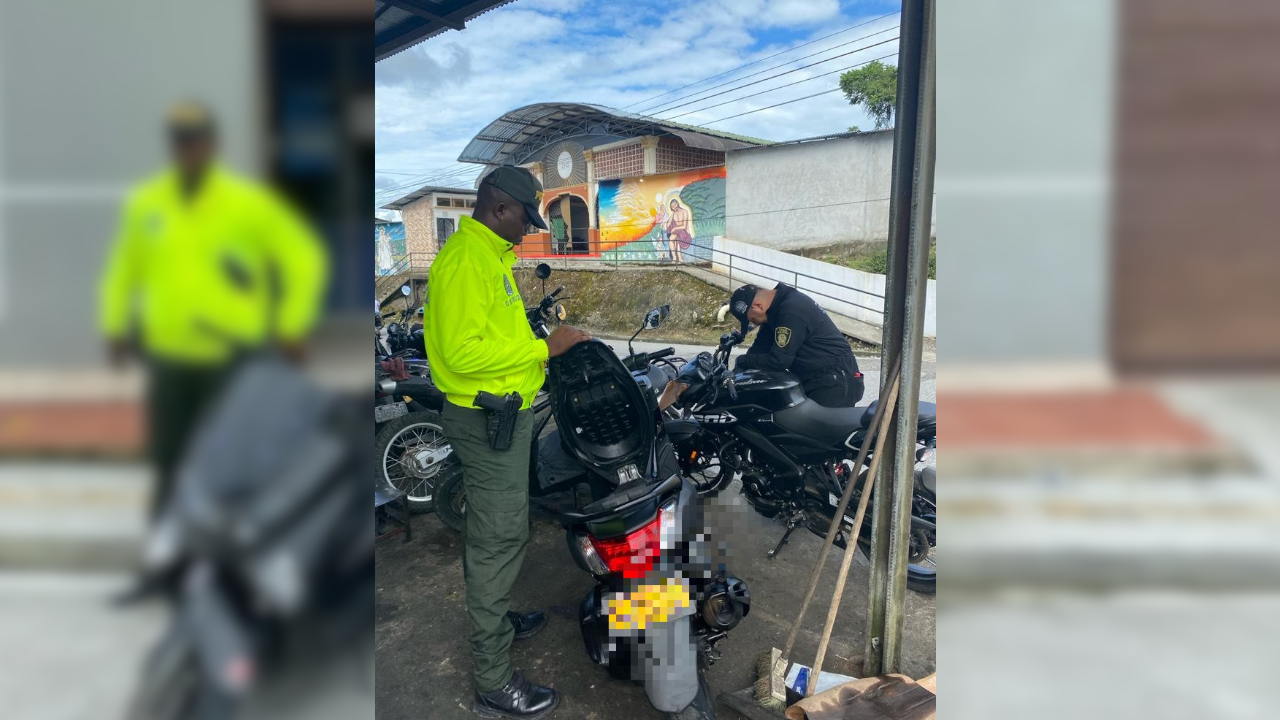 Dos motocicletas recuperadas en Istmina, Chocó
