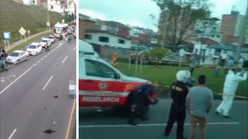 Está cerrada la autopista Medellín-Bogotá, jurisdicción de Marinilla, por fatal accidente de tránsito