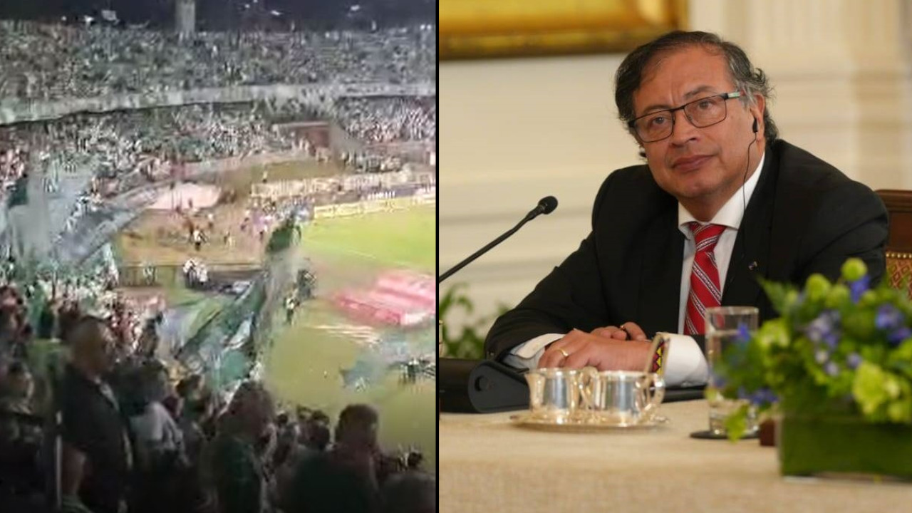 ‘Fuera Petro’ retumbó en el Atanasio Girardot en la final de la Copa