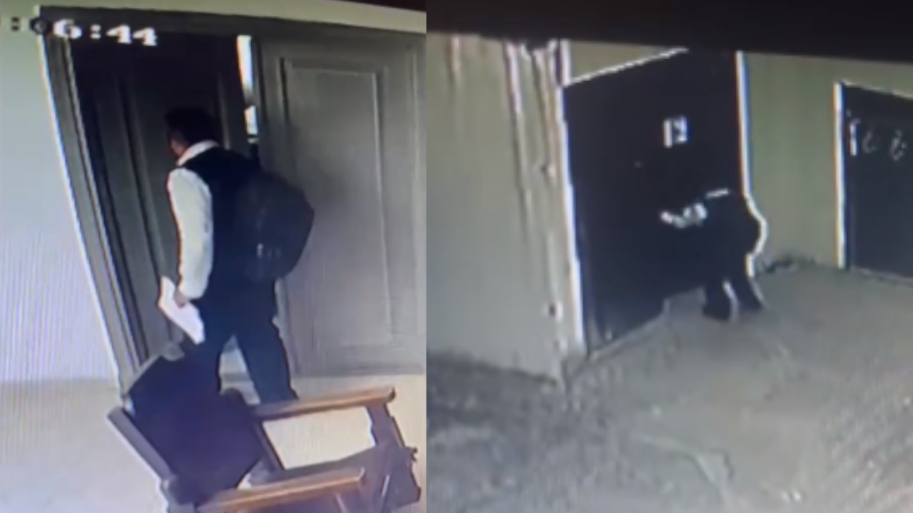 Hombre quedó captado robando en una casa cural