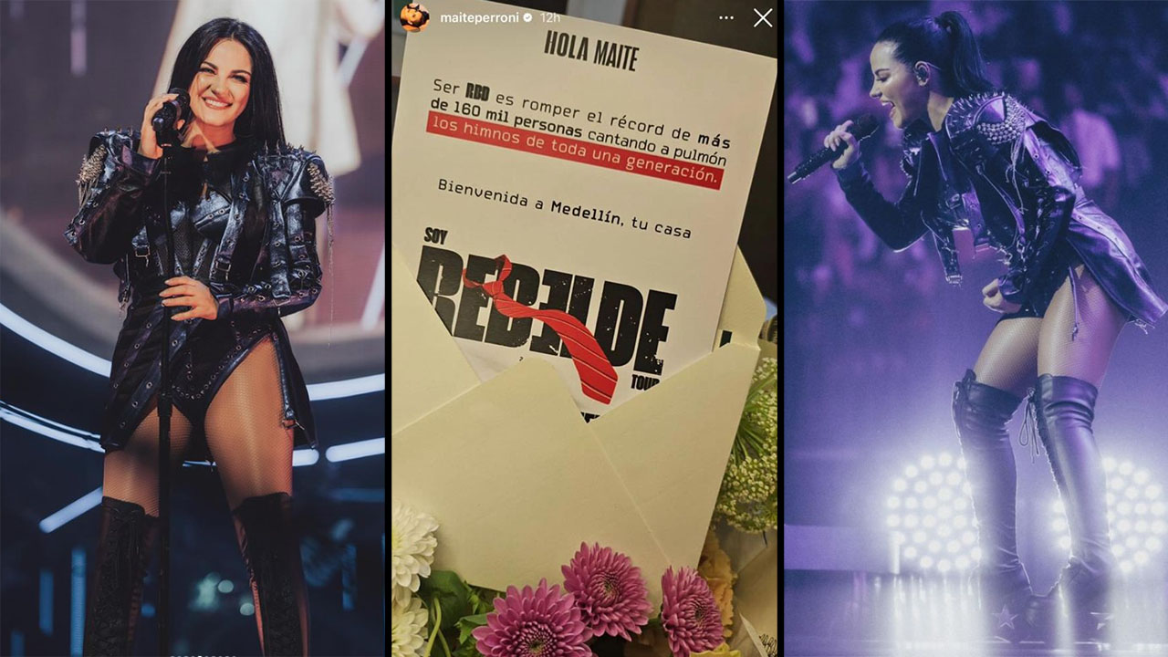 Llegó RBD a Medellín "Maité Perroni compartió bienvenida"