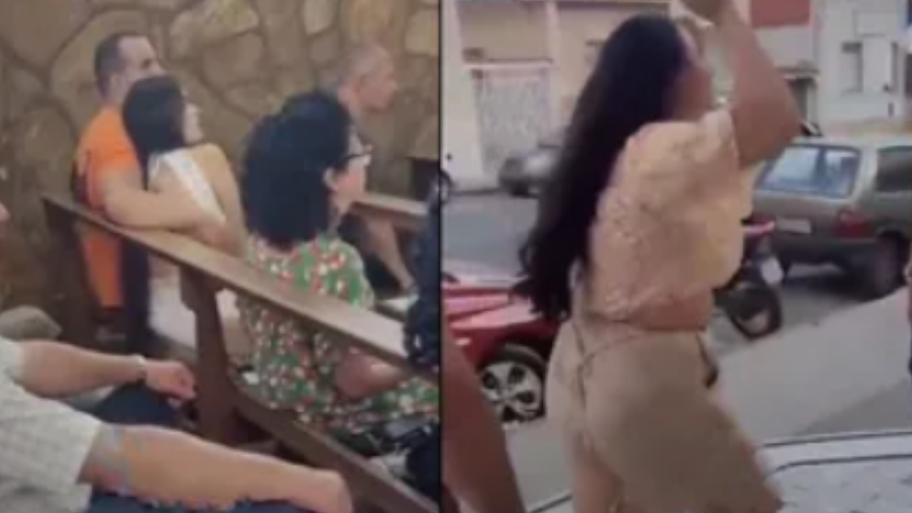 Mujer encontró a su esposo con la amante en una iglesia