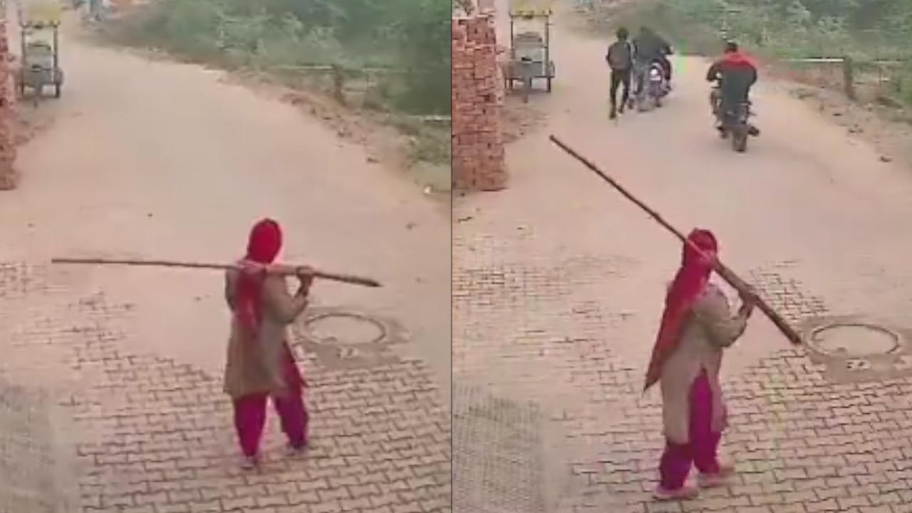 Mujer que ahuyentó con una escoba a hombres armados