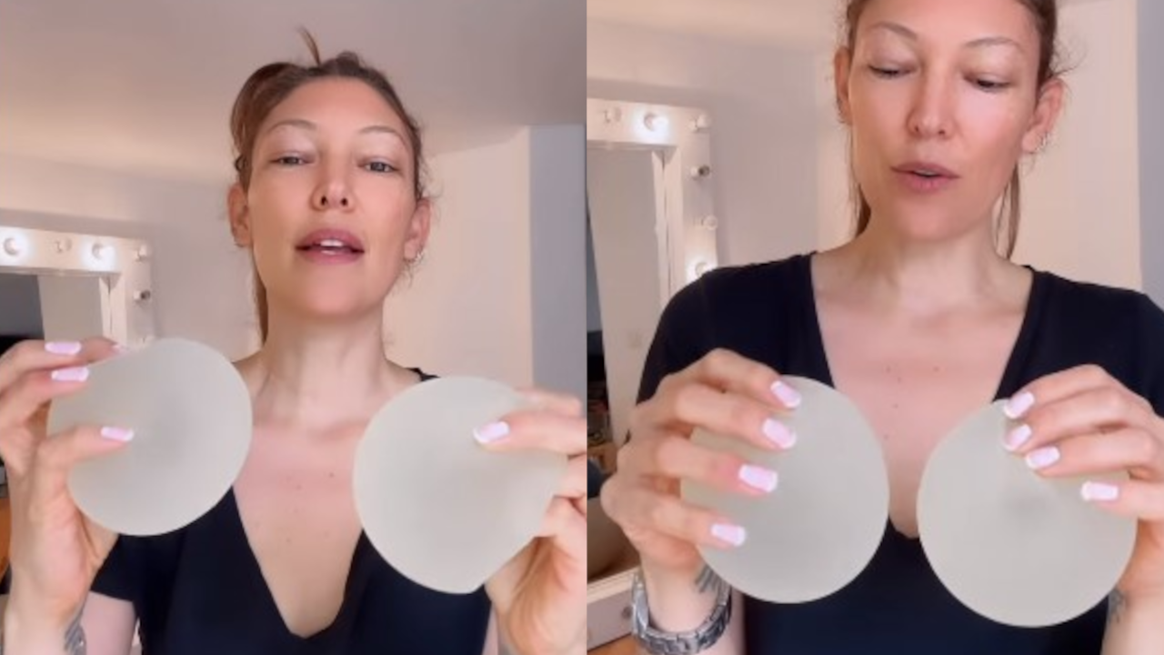 Natalia Durán mostró que se quitó sus prótesis