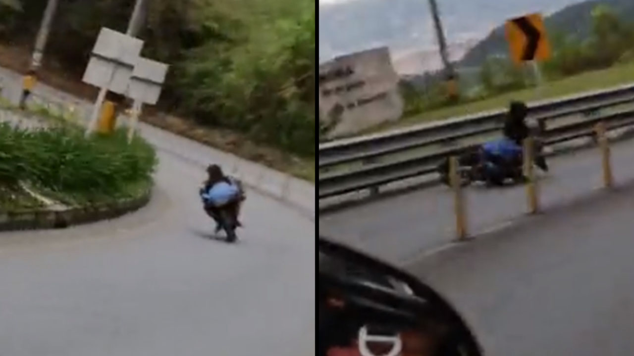 Pareja se cayó al practicar ‘gravity bike’ por la Av. Las Palmas