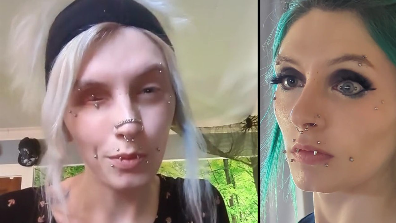 Mujer tiene un piercing en el ojo, acá explica como lo hizo