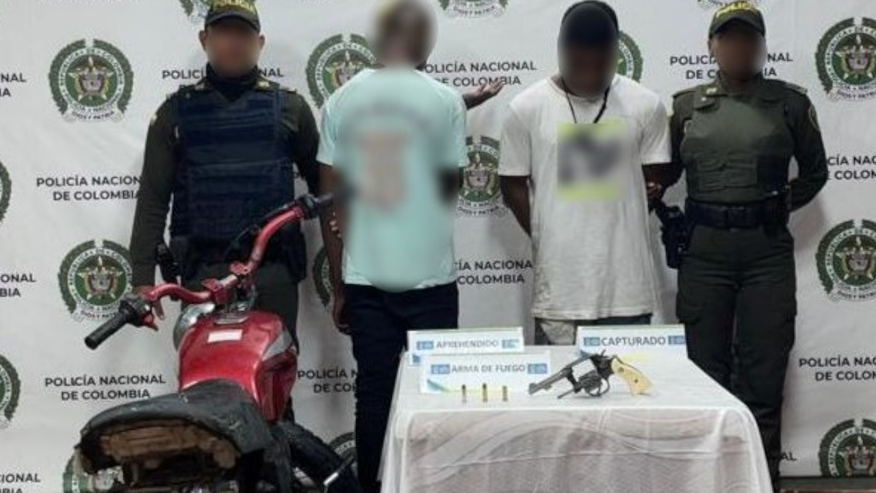 Por posesión de un revólver fueron capturados dos sujetos