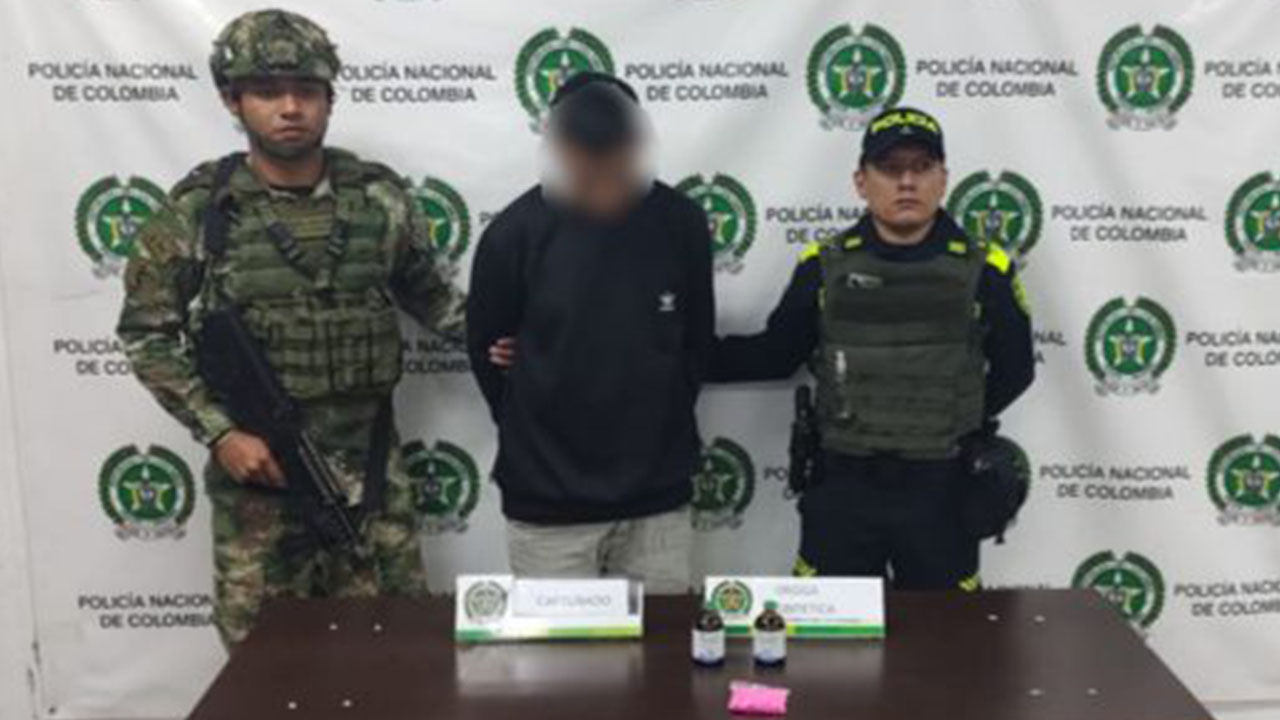 “¿Qué iba hacer?”, capturado por posesión de sustancia química y tabletas de droga sintética en Itagüí