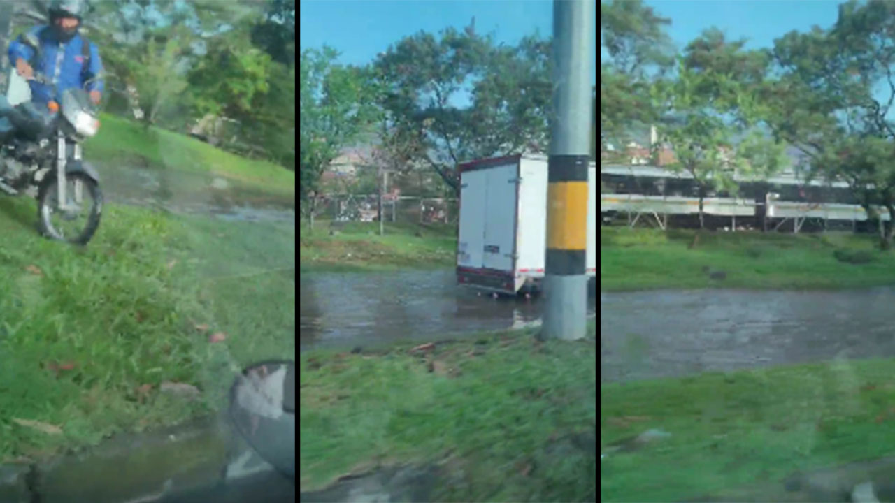 VIDEO. ¡Maneje despacio! Hay inundaciones en la Av. regional altura de la estación Caribe