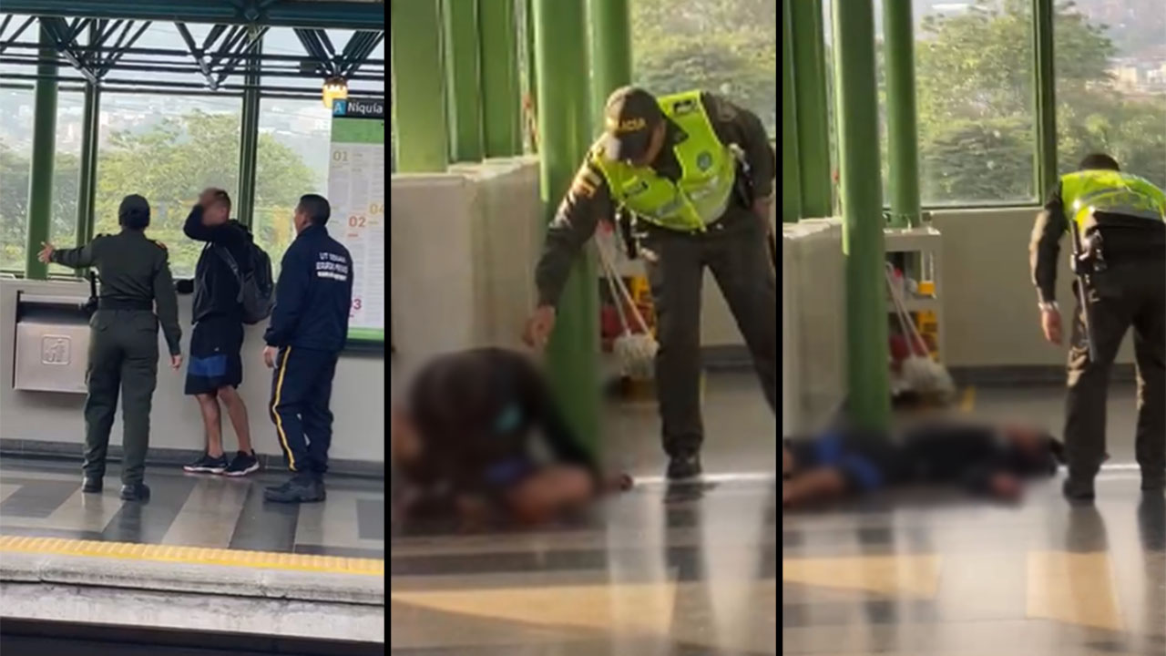 Policías en el Metro, le dieron bolillazos en la cabeza a un hombre