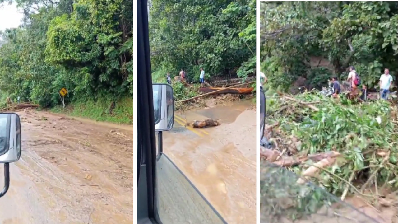 Vía Los Llanos - Tarazá tiene paso alternado por material en la vía