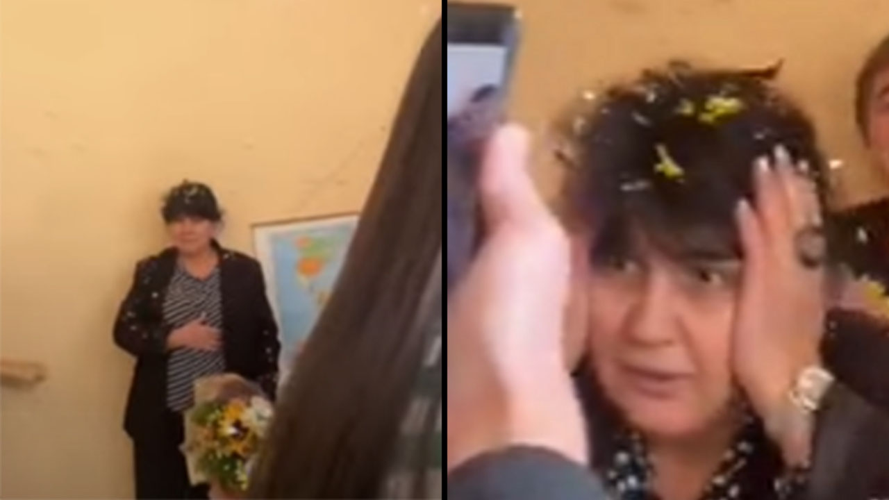 Alumnos fingieron una pelea para sorprender a su profesora