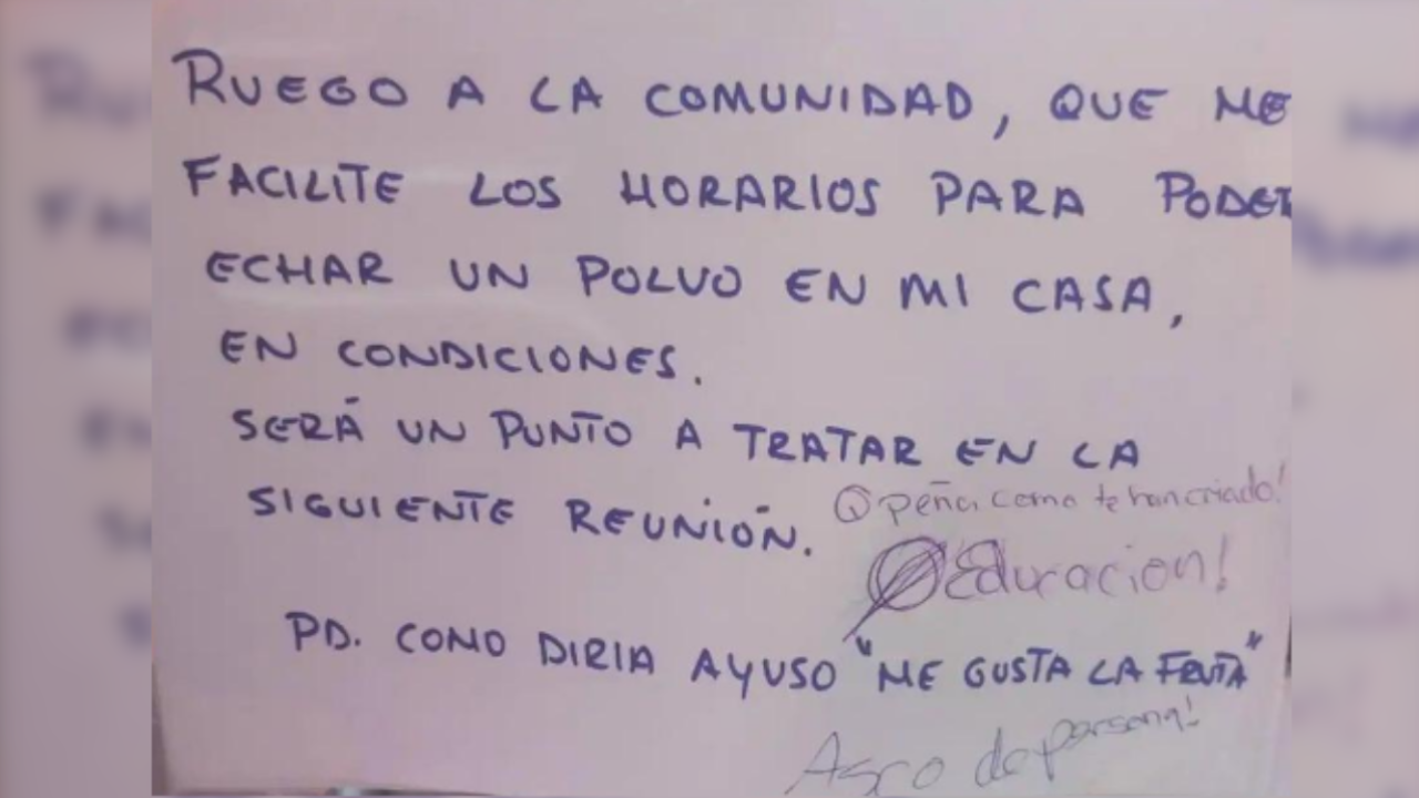 comunidad pidió a vecino tener relaciones sexuales en "silencio"