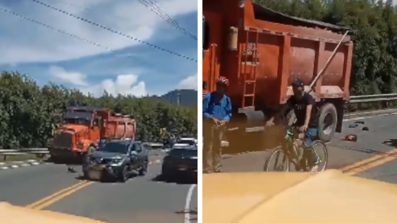 Vía La Ceja-Rionegro: mueren 2 personas que se iban en moto