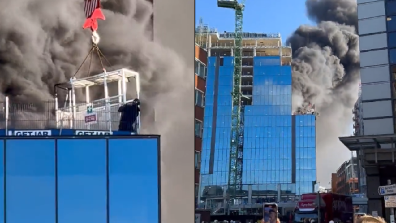 Incendio en Reading: dramático rescate de obrero