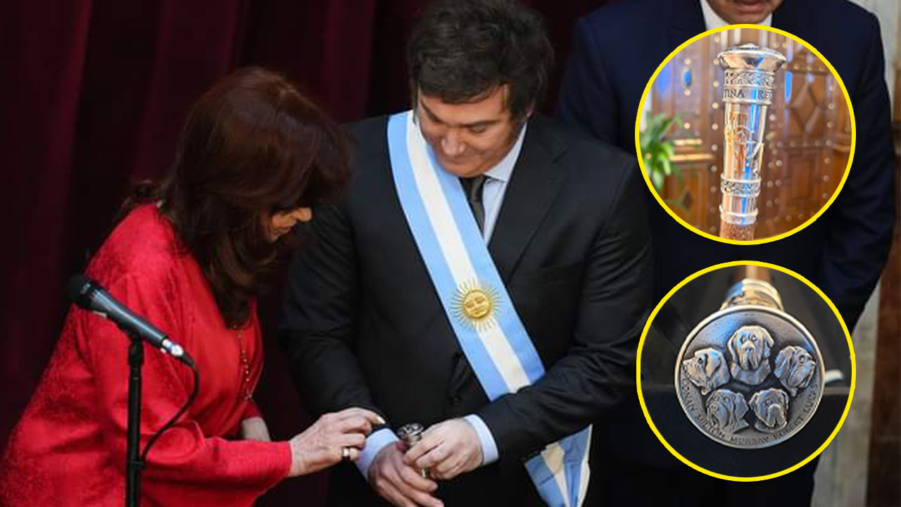 Un Bastón perruno en posesión de Javier Milei